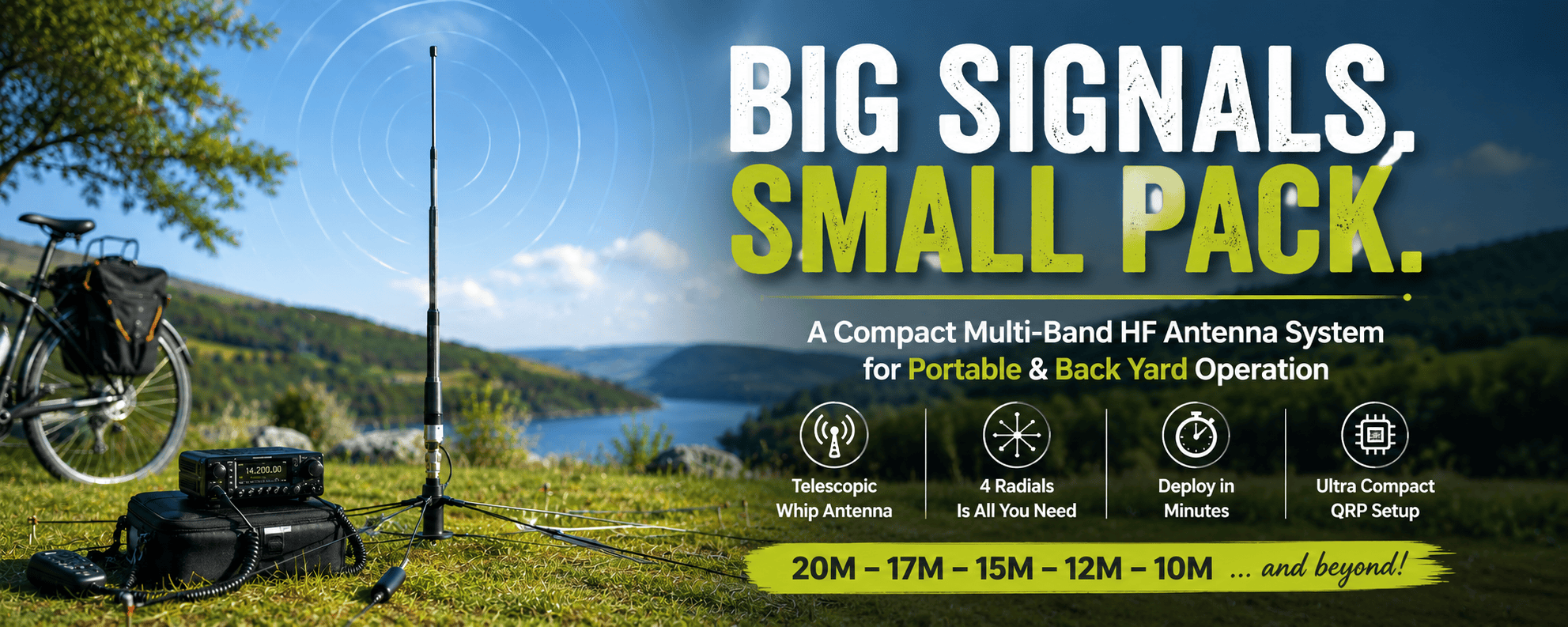 Multi-Band Efficient Portable DX Whip Antenna That Sets Up in Minutes