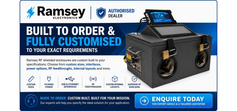 Authorised Ramsey Electronics Dealer for Custom RF Shielded Enclosures