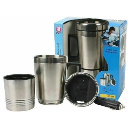 Discontinued All Ride 12v Electric Mug (0.5 Ltr) (Stainless Steel)