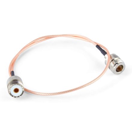 RG316 50CM PATCH LEAD N-TYPE FEMALE TO SO239