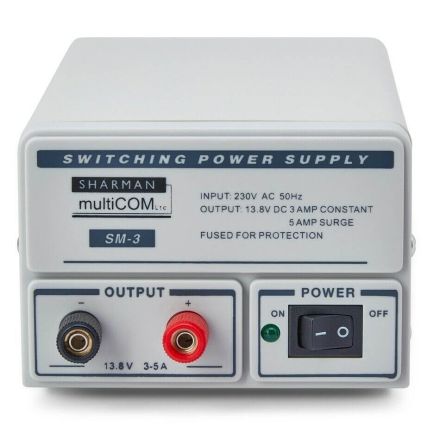 SHARMAN SM-3 (3-5amp) Switch Mode Power Supply - NEW Two Year Warranty