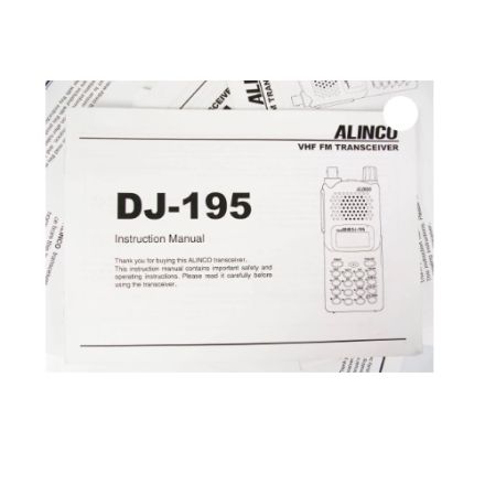 DISCONTINUED ALINCO ZIMDJ195 DJ195 Instruction Manual