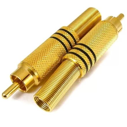 Pair of Gold plated phonos