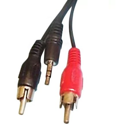 DISCONTINUED BHI ALD-004 3.5mm stereo - 2 x phono lead 1.2m long