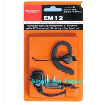 Diamond EM-12V Earphone with PTT (Single Pin)