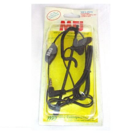 MFJ-293Y Earpiece with boom microphone for Yaesu 1 x 4 pole plug type