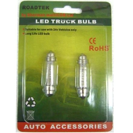 DISCONTINUED XG1033-8LED(WH)  12/24V 8LED BULB (WHITE) 42MM - 2PCS/PK