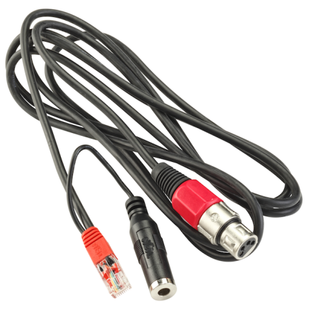 Heil Sound CC-1-KM - AR 8ft Straight Microphone Connecting Cable (XLR4 to Kenwood Modular 8-pin)