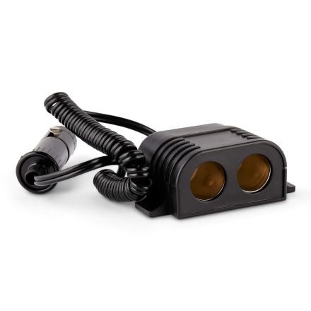 Discontinued Dual Twin DC 12/24v Car Cigarette Socket Adaptor 1m 