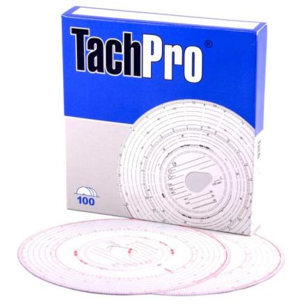 DISCONTINUED Tachpro Tachodisc Charts - Box Of 100 (125 KPH)