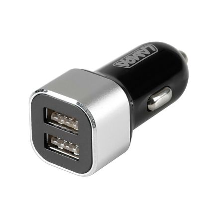 Discontinued Lampa Twin USB Plug 4.8A Smart Charger 12/24v (Aluminium)