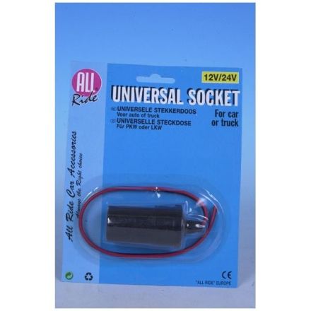 DISCONTINUED ALL RIDE UNIVERSAL 12/24V CIGAR LIGHTER SOCKET WITH WIRE