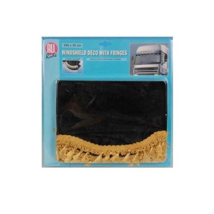 DISCONTINUED ALL RIDE WINDSHIELD DECO AND FRINGES 220X20CM BLACK/GOLD
