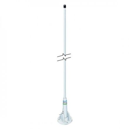 Shakespeare 4350 -  1.0M White Gloss Fibreglass Antenna AM/FM, Nylon Deck Lift ‘N Lay Mount, 3M RG62 Cable, Motorola Type Plug Fitted