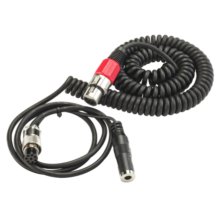 DISCONTINUED Heil Sound CH-1-K8 - AR Coiled Microphone Connecting Cable (4-Pin XLR to Kenwood 8-Pin Round)
