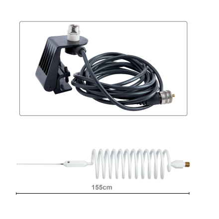 CB Aerial Kit - White Tornado Stinger & Gutter Mount