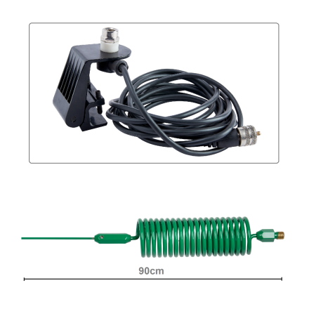 CB Aerial Kit - Green Tornado Mini Stinger & Gutter Mount