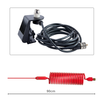CB Aerial Kit - Red Tornado Mini Stinger & Gutter Mount