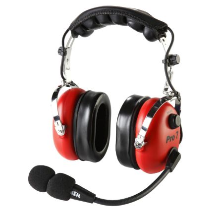 DISCONTINUED Heil Sound PRO- 7 IC RD - AR Industrial Headset with Electret Element for Icom - RED