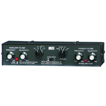 Discontinued MFJ-752D - Dual Tunable CW Audio Filter