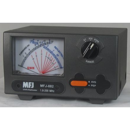 DISCONTINUED MFJ-882* - 1.8 - 200 Mhz, 200W, X SWR/Wattmer
