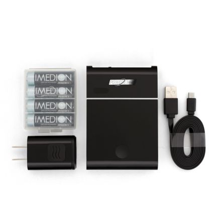 MH C204U Smart charger + 4 x Imd. 2400 batteries