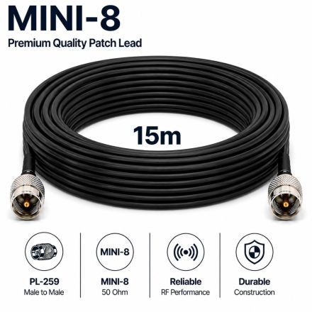 CS PREMIUM - 15M (Quality Military Spec) MINI 8 Patch Lead