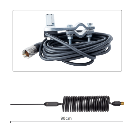 CB Aerial Kit - Black Tornado Mini Stinger & Mirror Mount (Complete Offer)