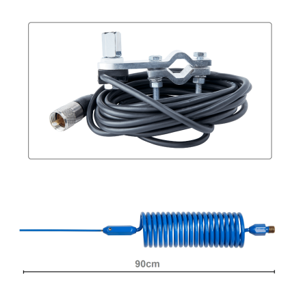CB Aerial Kit - Blue Tornado Mini Stinger & Mirror Mount (Complete Offer)