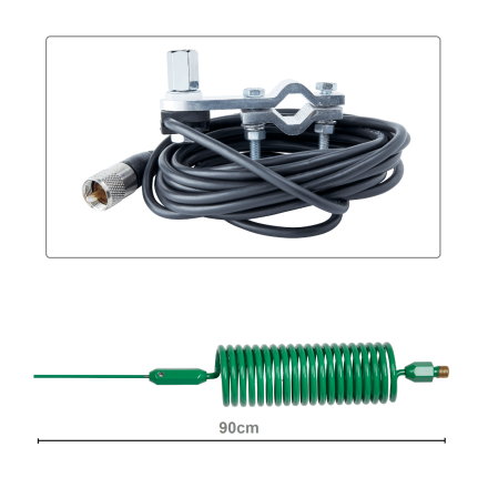 CB Aerial Kit - Green Tornado Mini Stinger & Mirror Mount (Complete Offer)