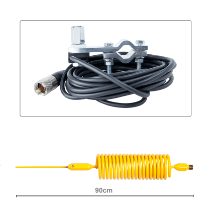 CB Aerial Kit - Yellow Tornado Mini Stinger & Mirror Mount (Complete Offer)