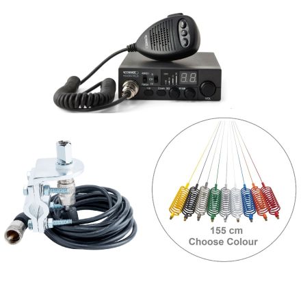 CB Radio Kit 155 (Radio, Antenna & Rail Mount)