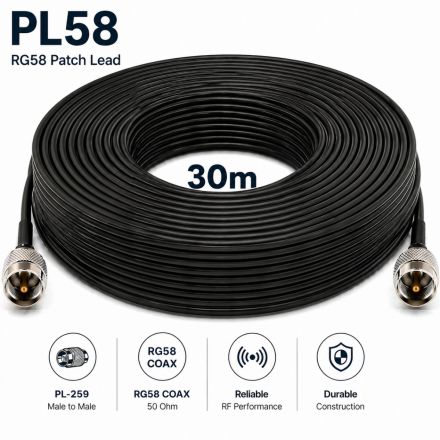 RG58 Patch Lead - 30 Metre (PL259 to PL259)