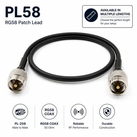 RG58 Patch Lead (PL259 to PL259)