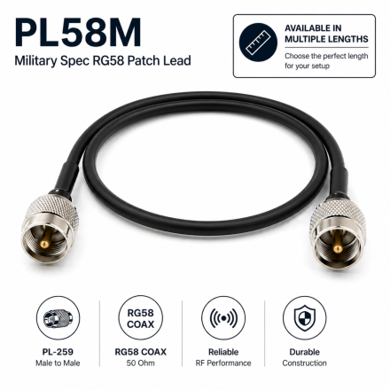 RG58M Patch Lead (PL259 to PL259)