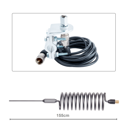 CB Aerial Kit - Black Tornado Stinger & Rail Mount (Complete Offer)