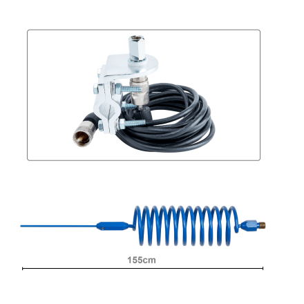 CB Aerial Kit - Blue Tornado Stinger & Rail Mount (Complete Offer)