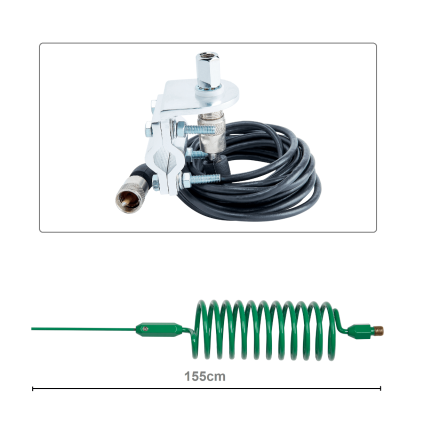 CB Aerial Kit - Green Tornado Stinger & Rail Mount (Complete Offer)