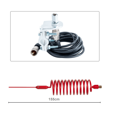 CB Aerial Kit - Red Tornado Stinger & Rail Mount (Complete Offer)