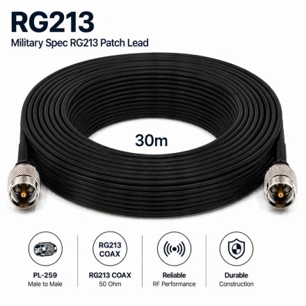 CS PREMIUM - 30M (Quality Military Spec) RG213 Patch Lead