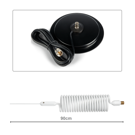CB Aerial Kit - White Tornado Mini Stinger & Turbo Mag Mount