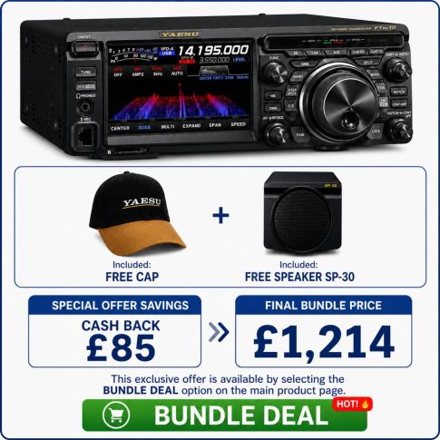 Yaesu FTDX10 Compact HF/6m SDR Transceiver - 100W with Touchscreen